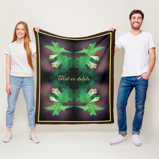 Tiny White Wildblume Abstrakt Personalisiert Fleecedecke (Beispiel)