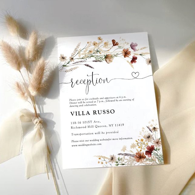 Tiny Wildblume Hochzeitsticket Begleitkarte (Von Creator hochgeladen)