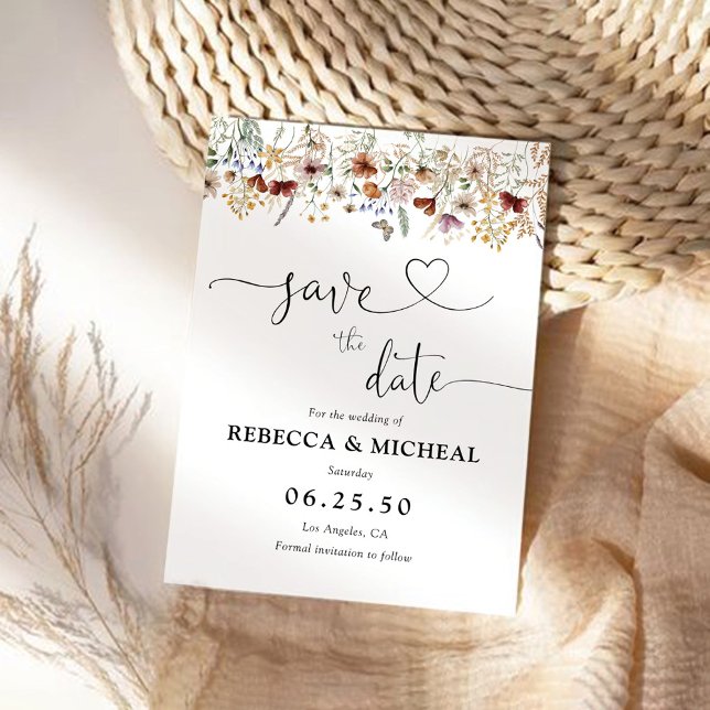 Tiny Wildblume Save the Date Card (Von Creator hochgeladen)