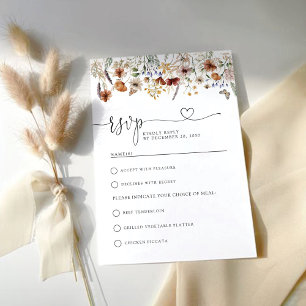 Tiny Wildblume Wedding RSVP Card