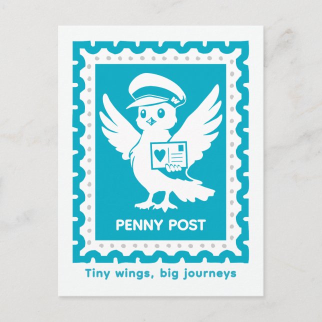 Tiny Wings Big Journeys Penny Post Postkarte (Vorderseite)