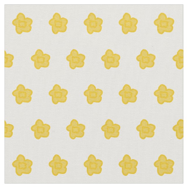 Tiny Yellow Floral Print Stoff (Nahaufnahme)