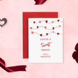 Tiny you are a Sweet Friend Valentine's Day Mitteilungskarte