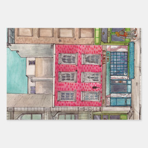 Tiny's 135 &The Bar Upstairs Tribeca Manhattan NYC Geschenkpapier Set