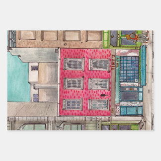 Tiny's 135 &The Bar Upstairs Tribeca Manhattan NYC Geschenkpapier Set