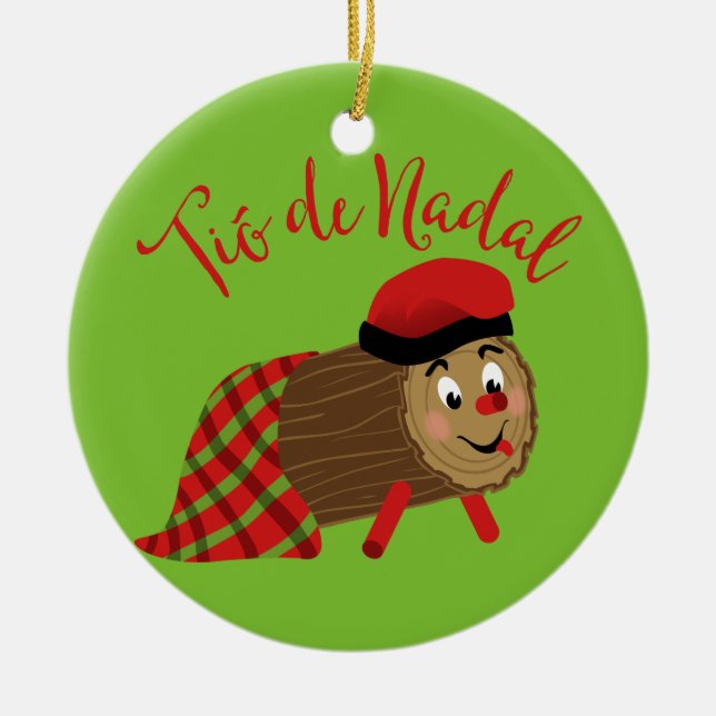 Tio De Nadal Keramikornament (Vorne)