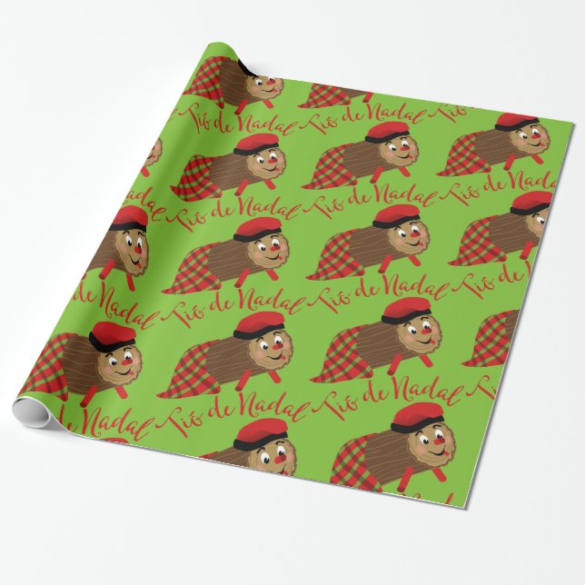 Tio De Nadal Wrapping Paper Geschenkpapier (Ungerollt)