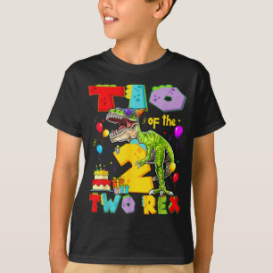 Tio der beiden Rex zum 2. Geburtstag Junge Dinosau T-Shirt