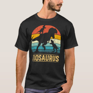 Tio Dinosaur T Rex Tiosaurus 2 Kinder Tag des Vate T-Shirt