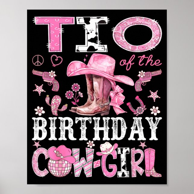 Tio Of The Birthday Cow-girl Nk Disco Rodeo Tio  Poster (Vorne)