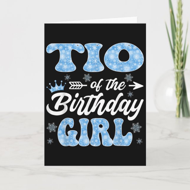 Tio Of The Birthday Girl Snowflakes Winter Christm Karte (Vorderseite)