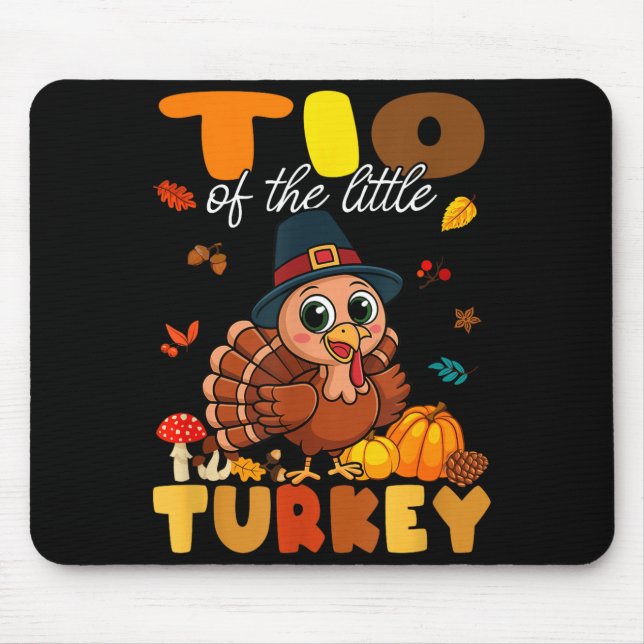 Tio Of The Little Turkey Thanksgiving Baby Shower  Mousepad (Vorne)