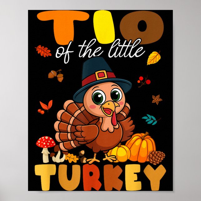 Tio Of The Little Turkey Thanksgiving Baby Shower  Poster (Vorne)