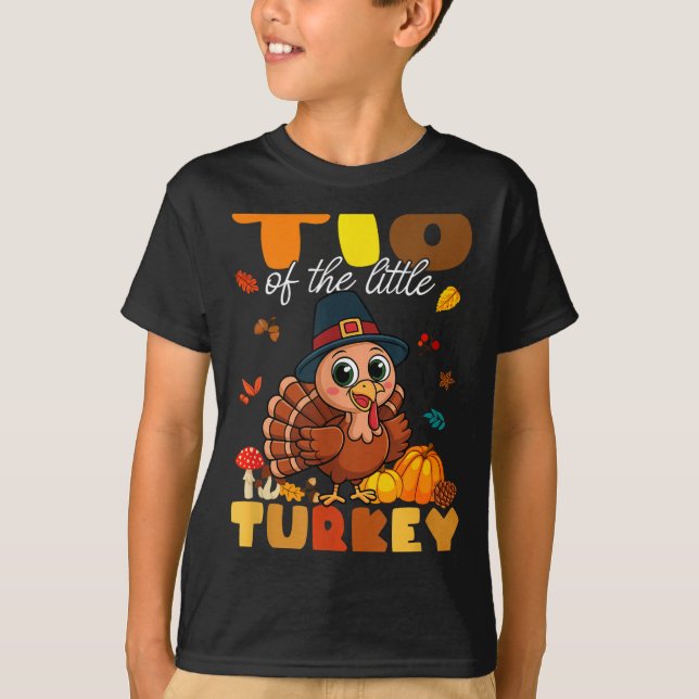 Tio Of The Little Turkey Thanksgiving Baby Shower  T-Shirt (Vorderseite)