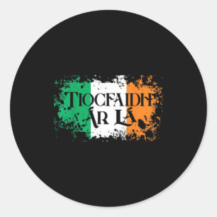 Tiocfaidh Ar La Vintage Irland Irische Flagge Für Runder Aufkleber