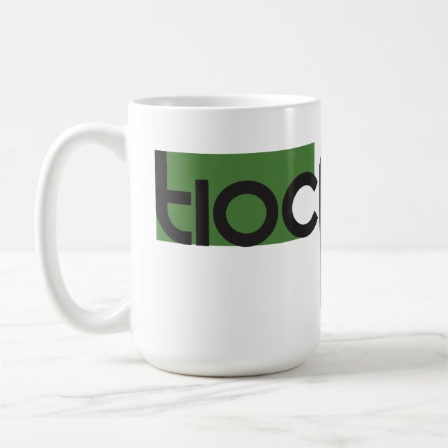 Tiocfaidh-ár-lá-weißes Hemd Kaffeetasse (Links)