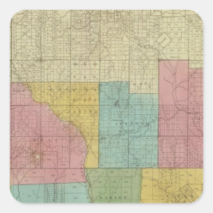 Tioga County Quadratischer Aufkleber