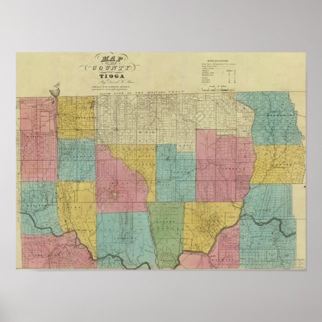 Tioga Landkreis Poster (Vorne)