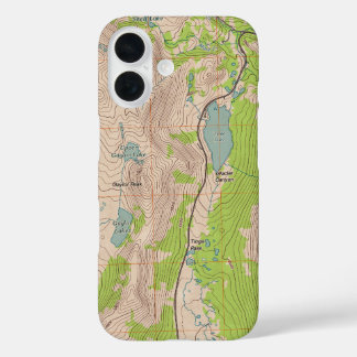 Tioga Pass, Kalifornien Topographische Karte iPhone 16 Hülle