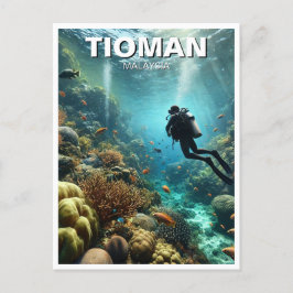 Tioman Malaysia Scuba Diving Postkarte