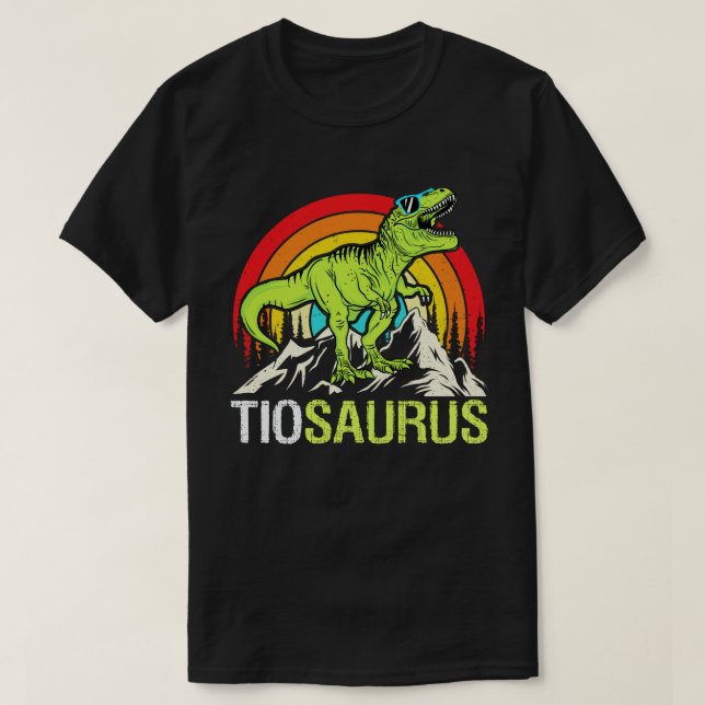 Tiosaurus Dinosaurier Uncle Saurus Vatertag T-Shirt (Design vorne)