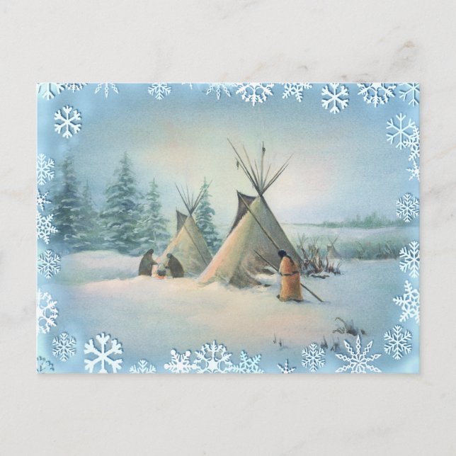 TIPI CAMP SQUAW VON SHARON SHARPE POSTKARTE (Vorderseite)