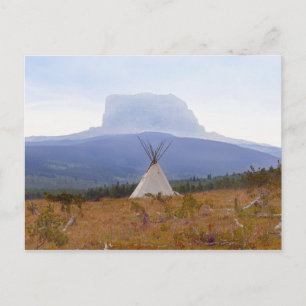 Tipi, Obergebirge, Glacier-Nationalpark Postkarte