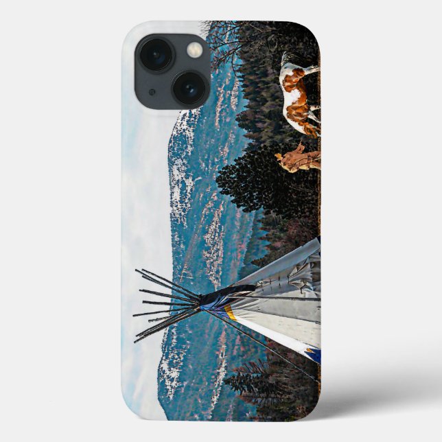 Tipi - Winter Camp Case-Mate iPhone Hülle (Rückseite)