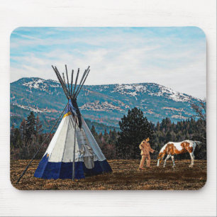 Tipi - Winter Camp Mousepad