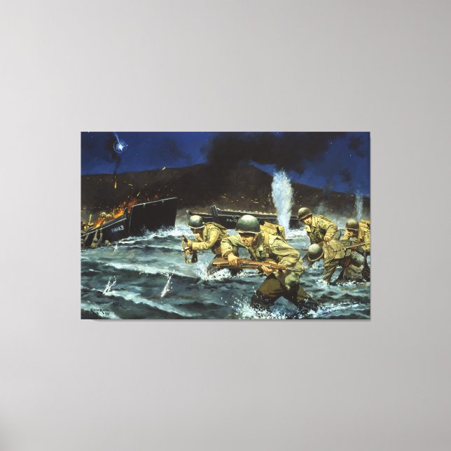 Tipp der Lawine von Keith Rocco Print Leinwanddruck (Vorderseite)