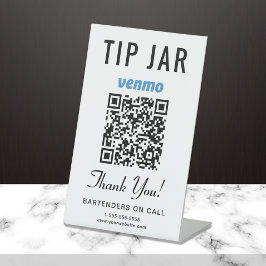 Tipp Jar Venmo QR Code Sockelschild