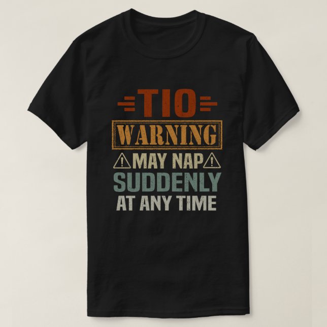 Tipp-Warnung kann jederzeit plötzlich Nickerchen - T-Shirt (Design vorne)