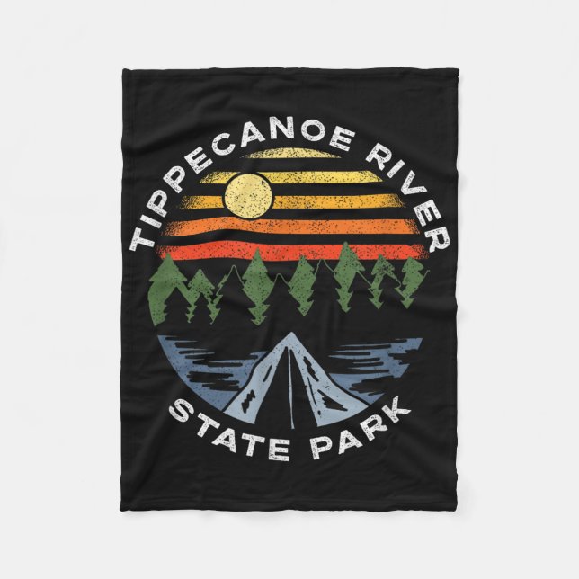 Tippecanoe River State Park Indiana Waldcamping Fleecedecke (Vorderseite)
