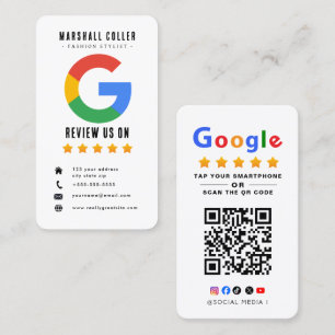 Tippen Sie hier, um den Google-Bewertungs-QR-Code  Visitenkarte