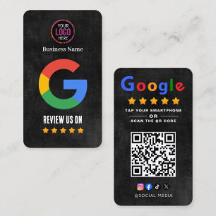 Tippen Sie hier, um den Google-Bewertungs-QR-Code  Visitenkarte