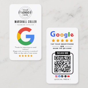 Tippen Sie hier, um den Google-Bewertungs-QR-Code  Visitenkarte