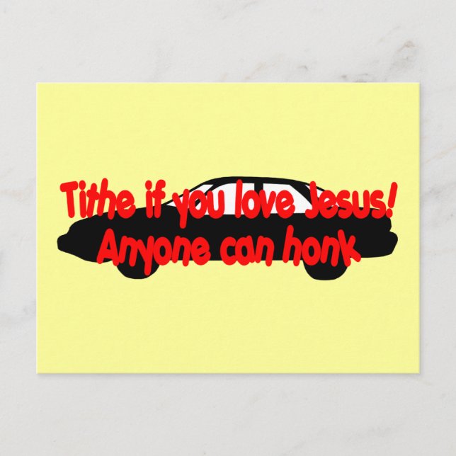 Tippen Sie, wenn Sie Jesus Liebe... Jeder kann hup Postkarte (Vorderseite)