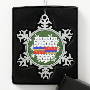 Tipperary Ireland Wappen Irish Schneeflocken Zinn-Ornament