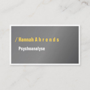 Tippfehler Visitenkarten gelb Visitenkarte