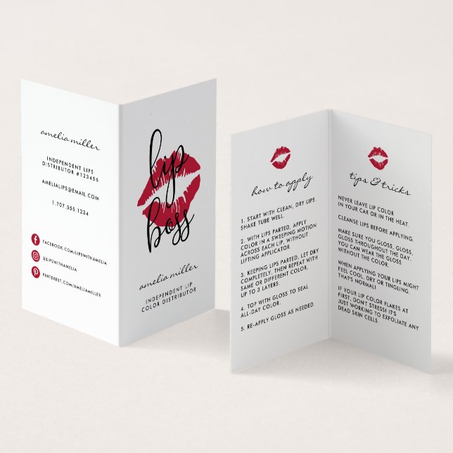 Tipps und Tricks für kundenspezifische Lip-Produkt Visitenkarten (Innenseite und Außenseite)