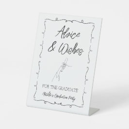 Tipps und Wünsche für den Schwarzweiß-Abschluss Sockelschild