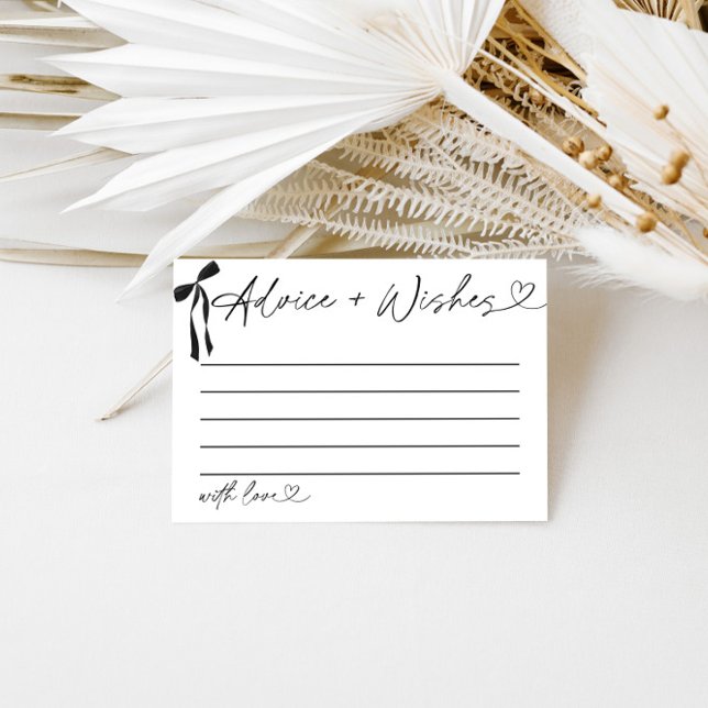 Tipps & Wünsche Duschspielschwarzer Bow Begleitkarte (Von Creator hochgeladen)