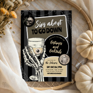 Tipps zum Abstieg des erwachsenen Halloween-Party Einladung
