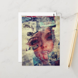 Tipps zur Abstrakten Collage der Mixed-Media-Mode Postkarte