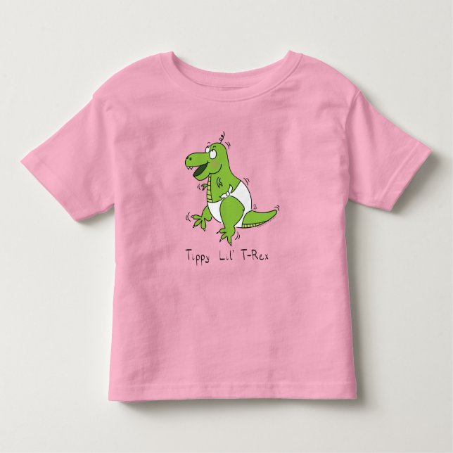 Tippy Lil T-rex Baby Dinosaur Kinderkind T - Shirt (Vorderseite)
