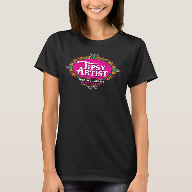 Tipsy Artist Black T Shirt (Vorderseite)