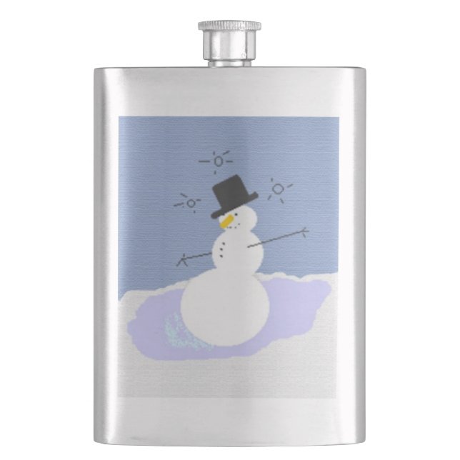 Tipsy der Schneemann Flachmann (Vorderseite)