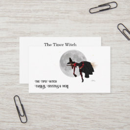 Tipsy Hexe auf Broom Business Cards Visitenkarte