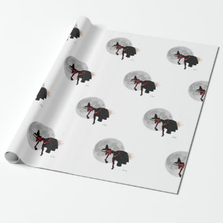 Tipsy Hexe auf dem Flying Broom Wrapping Paper Geschenkpapier