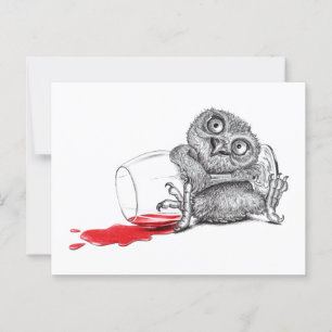 Tipsy Owl - Party Postkarte